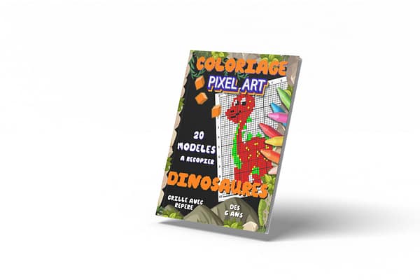 Livre pixel art modèles dinosaures