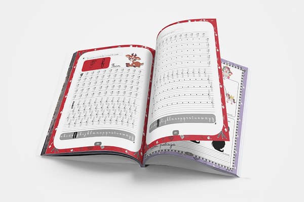 livre pour apprendre à écrire en attaché