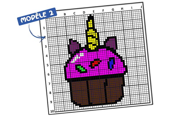 Modèle de licorne en pixel