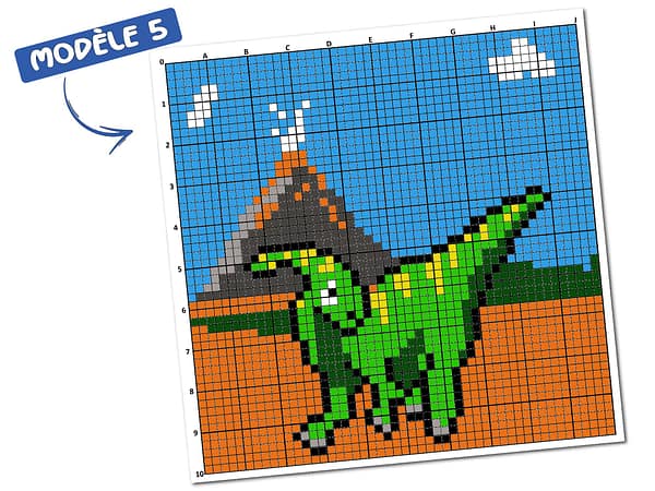 Modèle de dinosaure en pixel