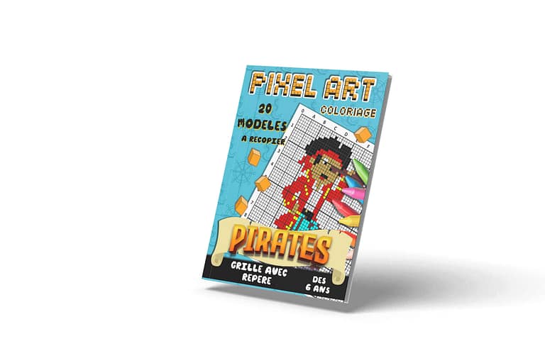 Coloriage de livre pirate et aventures