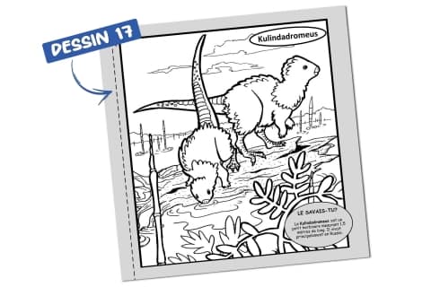 Modèle de dinosaure à colorier