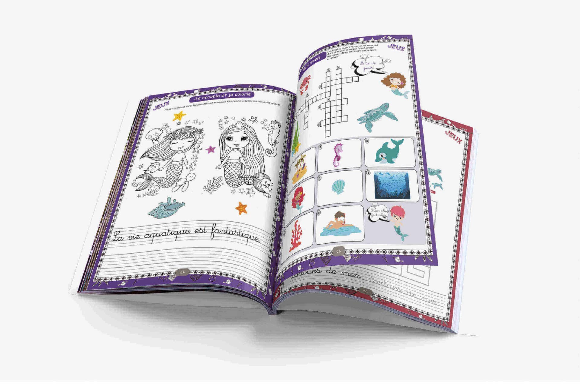 ecriture_cursive_sirene_jeux Livre jeux pour apprendre à ecrire Sirene